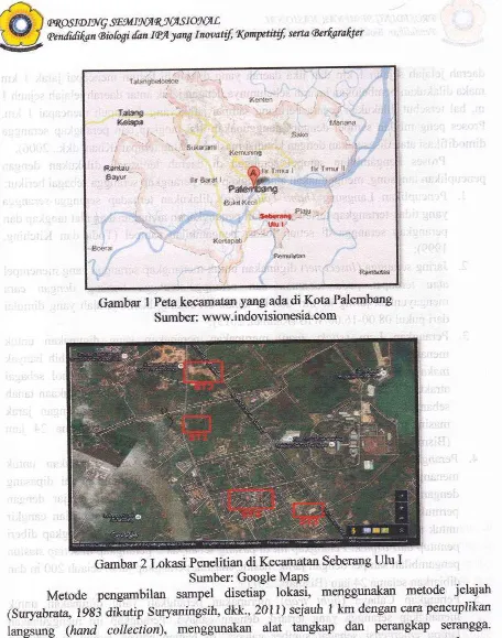 Gambar I Peta kecamatan yang ada di Kota Palembang