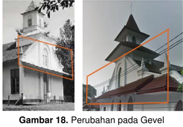 Gambar 16. Perluasan bangunan gereja  seperti yang terlihat pada gambar dimana 