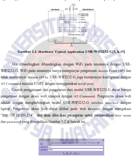 Gambar 1.1. Hardware Typical Application USR-WIFI232-G[5, h.15] 