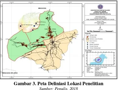 Gambar 3. Peta Deliniasi Lokasi Penelitian 