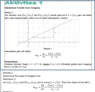 Figure 3: Activity 1, after the validation 