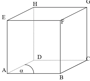 Gambar di atas menunjukkan gambar perspektif dari sebuah balok ABCD.EFGH. Titik-titik T1 dan T2 adalah titik-titik pada garis harizon