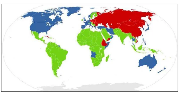 Gambar 1. : Peta Geopolitik Dunia 1945-1991