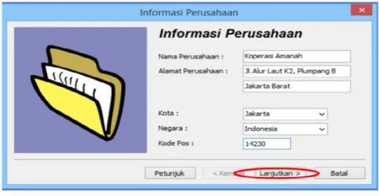 Gambar 5. Tampilan Informasi Perusahaan Koperasi Amanah