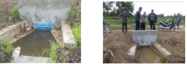 Figure 4.  Condition of water level control structures at tertiary channel. 