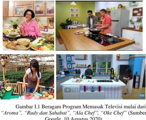 Gambar I.1 Beragam Program Memasak Televisi mulai dari 