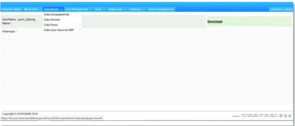 Gambar 8 Tampilan Menu Data Master