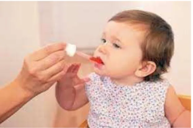 Gambar 2.5 : Memberikan obat oral pada bayi