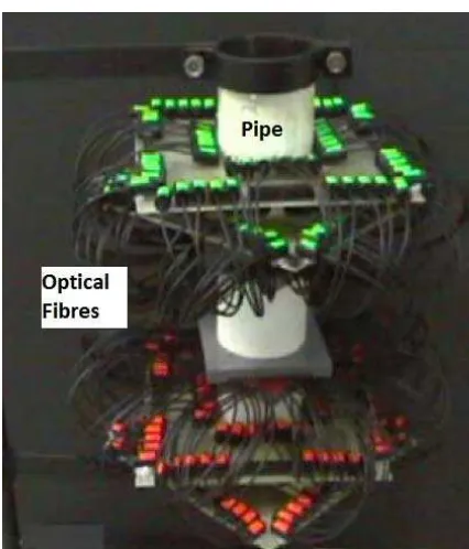 Fig. 5. Top and side views for a half flow model inside the pipe 