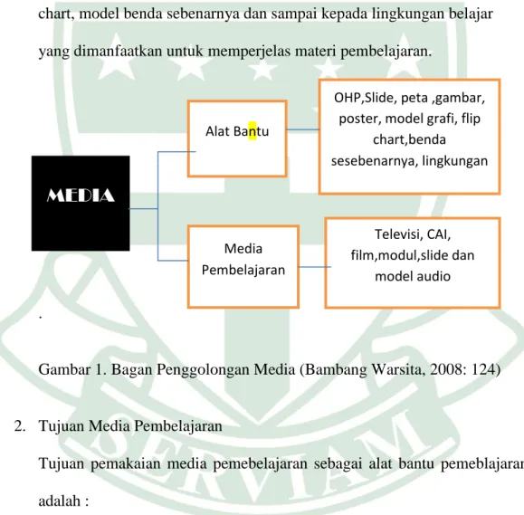 Gambar 1. Bagan Penggolongan Media (Bambang Warsita, 2008: 124) 
