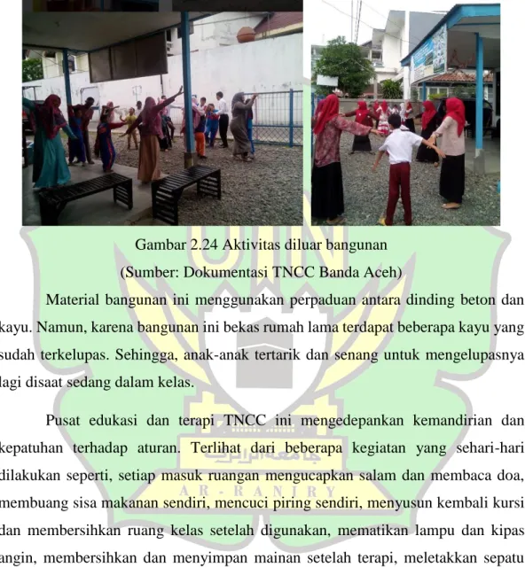 Gambar 2.24 Aktivitas diluar bangunan   (Sumber: Dokumentasi TNCC Banda Aceh) 