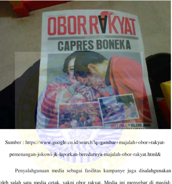 Gambar III.5 Contoh Kampanye Hitam terhadap Jokowi di media cetak 