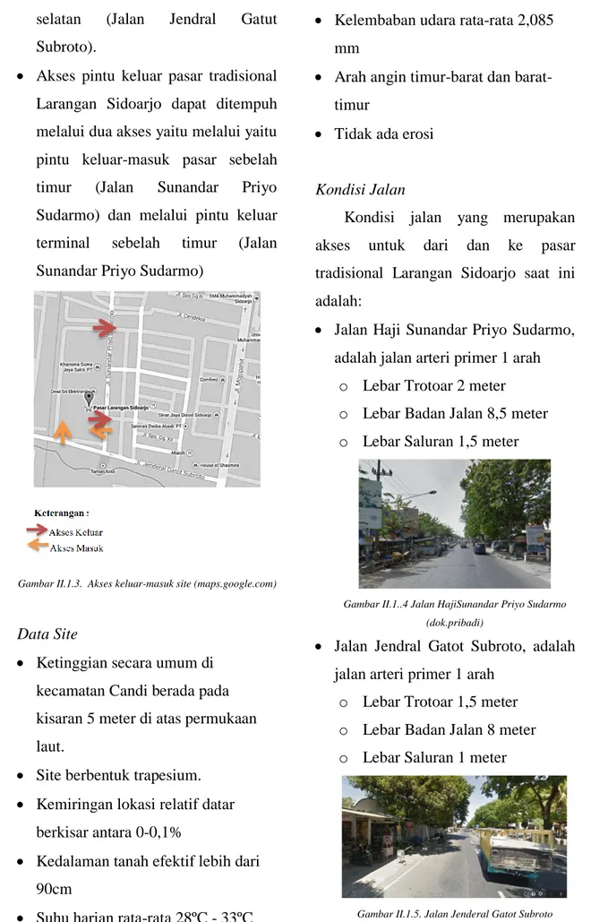 Gambar II.1..4 Jalan HajiSunandar Priyo Sudarmo  (dok.pribadi) 