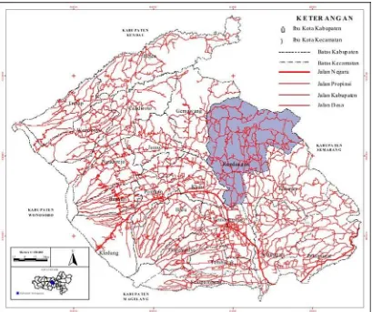 Gambar 1.1 Peta Administrasi Kabupaten Temangung 