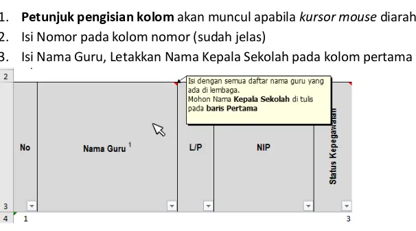 Gambar Lampiran 2 – Cara memunculkan Petunjuk Pengisian 