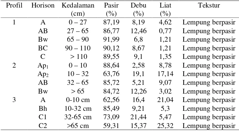 Tabel 1. Hasil Analisis Sifat Fisik Tanah pada SPL 2, 3, 10 