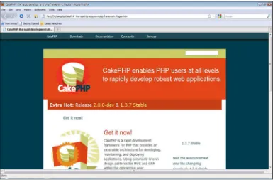 Gambar 2.18  Tampilan Halaman Website CakePHP. 