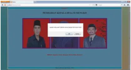 Gambar 6.  Menu Pemilihan kandidat 
