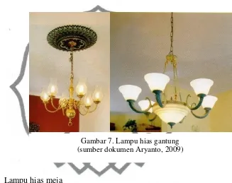 Gambar 8. Lampu hias meja (sumber dokumen Aryanto, 2009) 