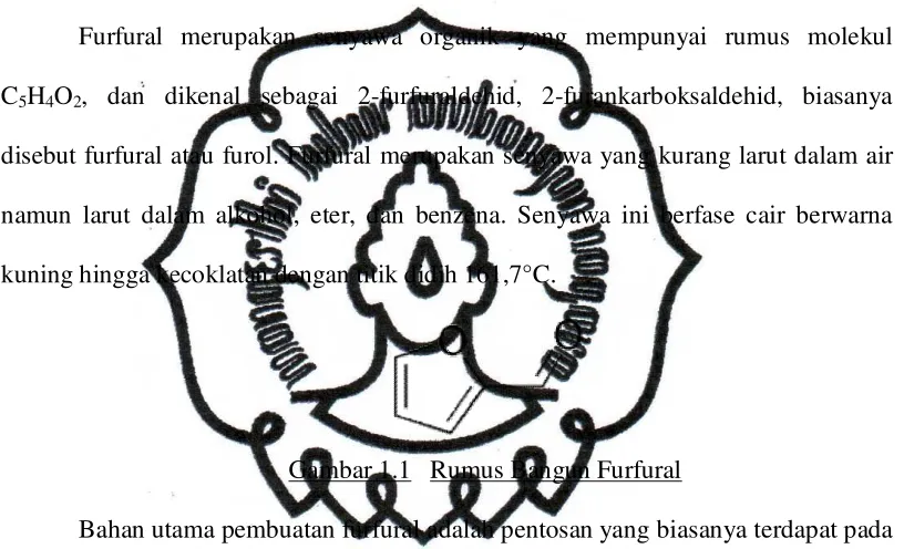 Gambar 1.1   Rumus Bangun Furfural 