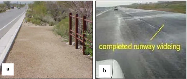 Gambar 2.4.  Penggunaan soil stabilizer sebagai (a)  kontrol erosi tanah sekitar bahu jalan  raya