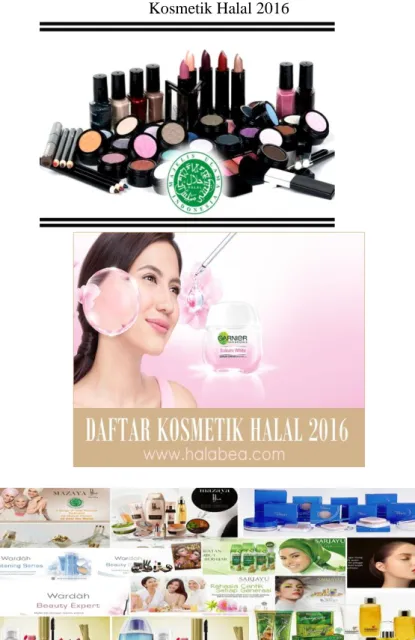 Gambar Produk Kosmetik Berlabel Halal Dan Daftar Produk  Kosmetik Halal 2016 