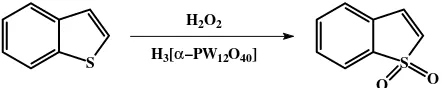 Fig. 1. Oxidation of benzothiophene using H2O2 as green oxidant