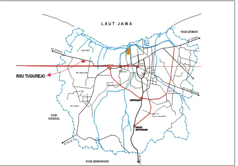 GAMBAR 1.2. PETA LOKASI RSUD TUGUREJO SEMARANG 