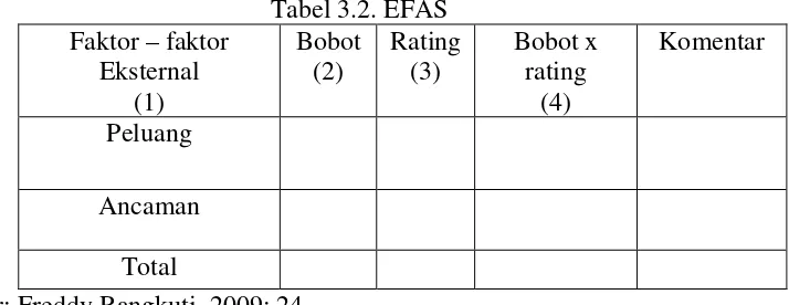 Tabel 3.2. EFAS 
