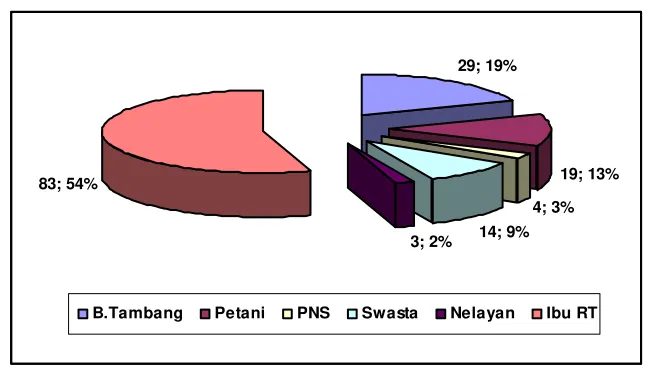 Gambar 4.3 Grafik Persentase Responden Berdasarkan Jenis Pendidikan di Wilayah Kerja Puskesmas Kenanga tahun 2007 