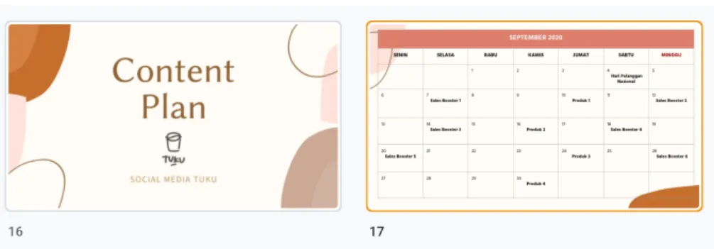 Gambar 3.1 Slide Content Plan bulan September 2020 