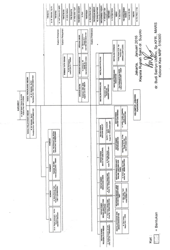 Gambar II.4 Struktur Organisasi Rumah Sakit dr. Suyoto  Sumber : Data sekunder Rumah Sakit dr