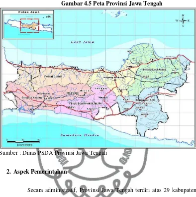 Gambar 4.5 Peta Provinsi Jawa Tengah 