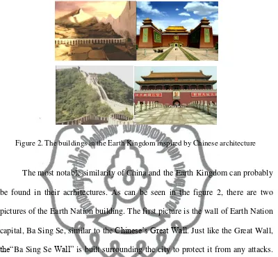 Figure 2. The buildings in the Earth Kingdom inspired by Chinese architecture 