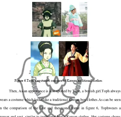 Figure 6.Toph‟s costumes compare to Korean traditional clothes  