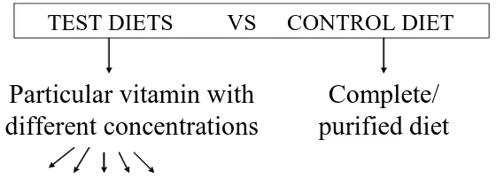 Gambar 2.2.  Skema Penentuan Uji Kebutuhan Vitamin secara Kuantitatif  