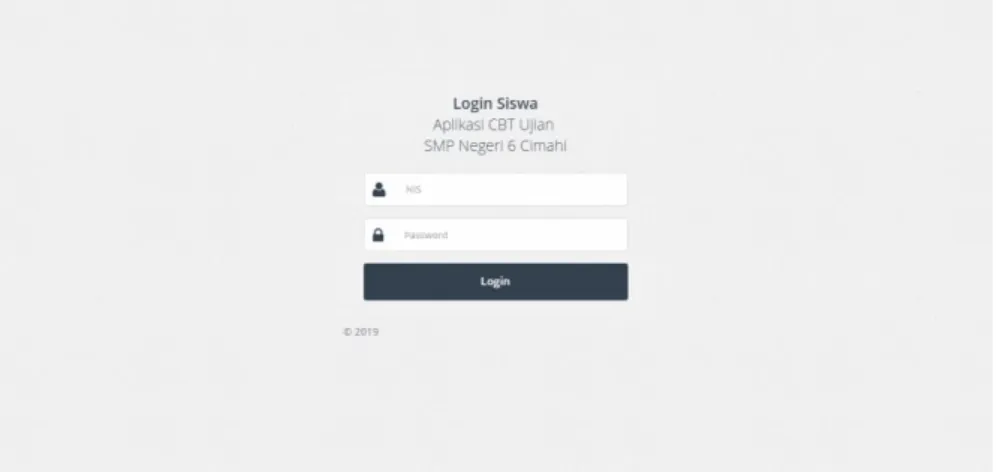 Gambar 4 Halaman Login Siswa 