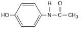 Gambar 2. Rumus bangun asetaminofen (N-acetyl-p-aminophenol).14