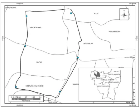 Gambar  20.1.  Lokasi  Penelitian  di  Kecamatan  Penjaringan  Jakarta  Utara  dan  Kecamatan  Cengkareng Jakarta Barat 