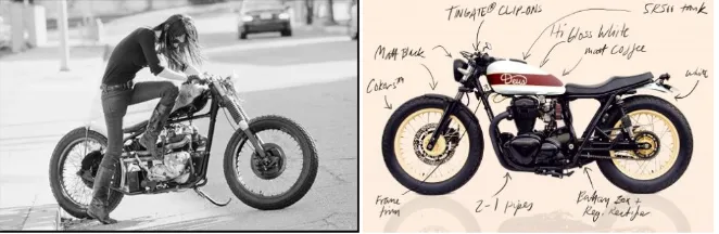 Gambar 1 gambar objek dan pengguna dues ex machine custom bike