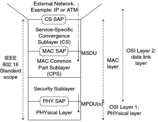 Gambar 2.4 Struktur lapis MAC WiMAX 