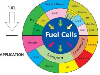 Gambar 2.2. Jenis-jenis fuel cell dan aplikasinya (European-Commission, 2003) 