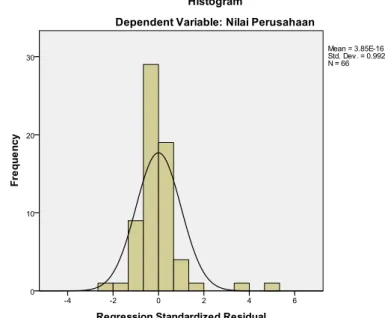 Gambar 3. Grafik Histogram Sebelum Transformasi 