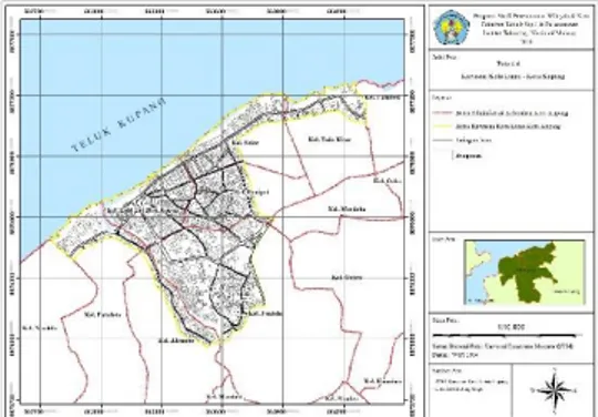 Gambar 1. Peta Kawasan Kota Lama, Kota  Kupang, Provinsi NTT 