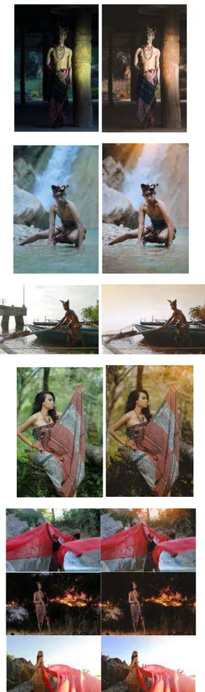 Gambar 13. Seleksi hasil foto final (before –after) 