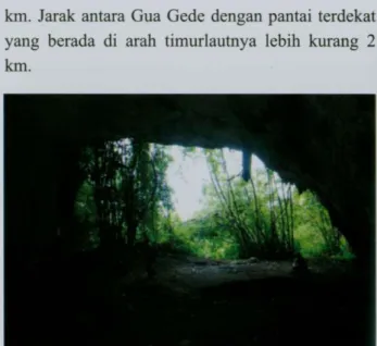 Foto 2: Bagian dalam Gua Gede menghadap ke mulut gua 