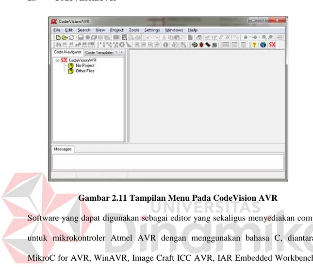 Gambar 2.11 Tampilan Menu Pada CodeVision AVR   