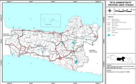 Gambar 2.1Peta Administrasif Provinsi Jawa Tengah