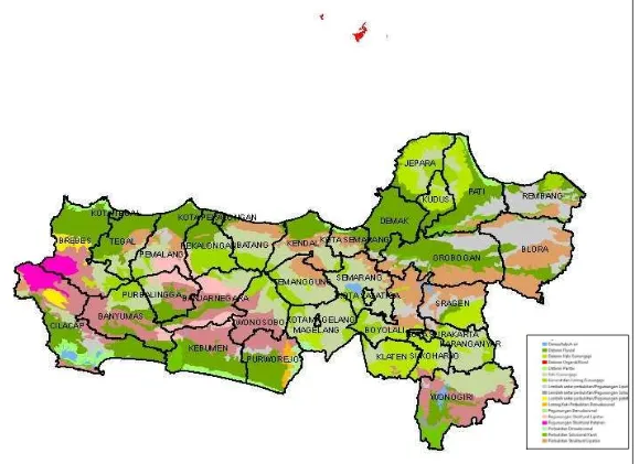 Gambar 4.2. Peta Ekoregion di Provinsi Jawa Tengah 