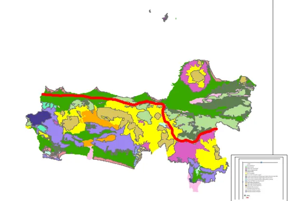 Gambar 4.4. Luas Jalan TOL dan Ekoregion di Provinsi Jawa Tengah 